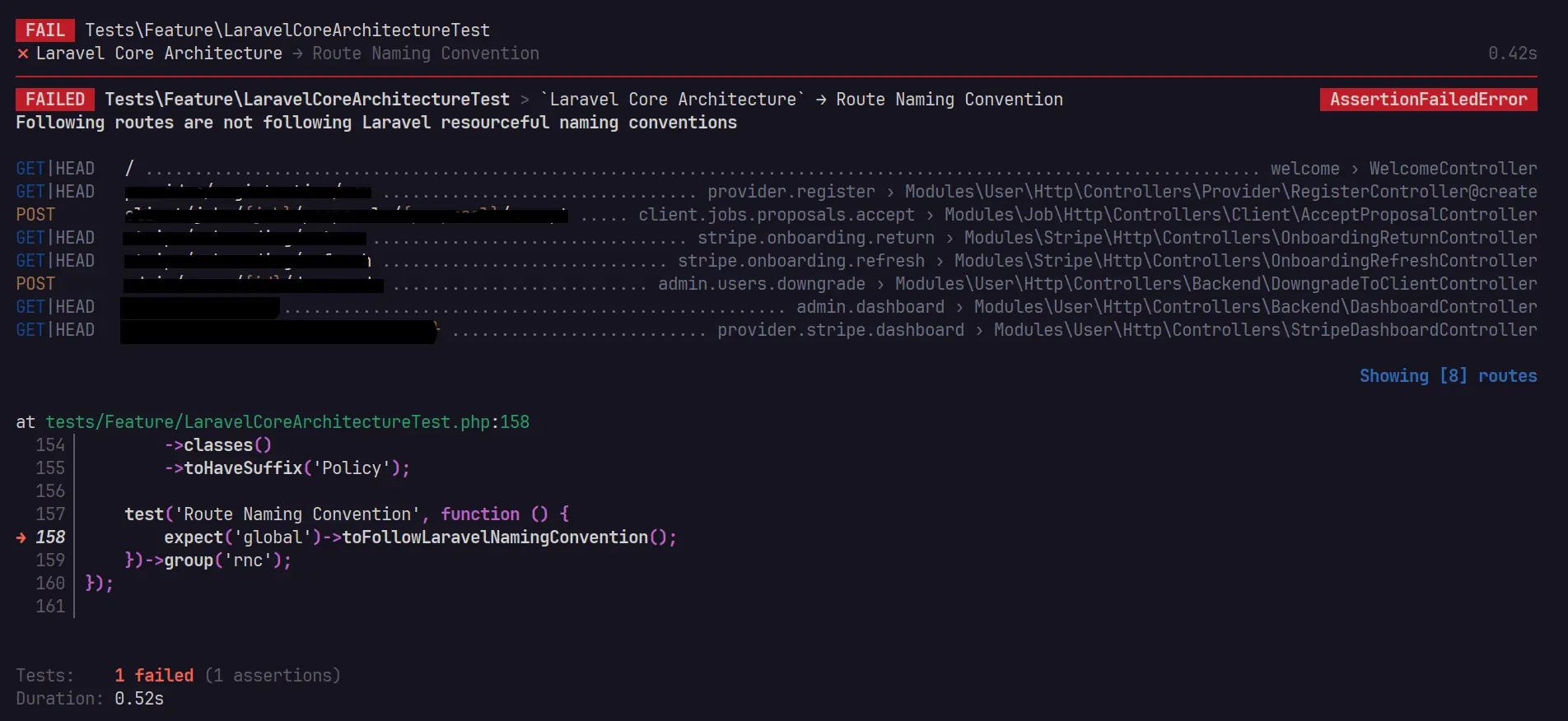 Hacked The Laravel Artisan Route Command To Enforce Route Naming Conventions