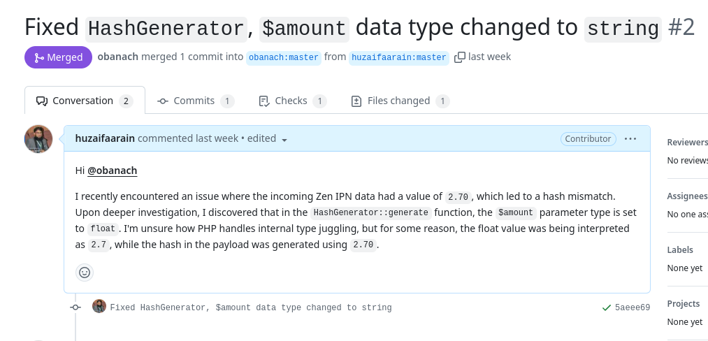 Fixing A Hash Mismatch Bug In Zen Php Sdk: Ensuring Accurate Payment Data Validation